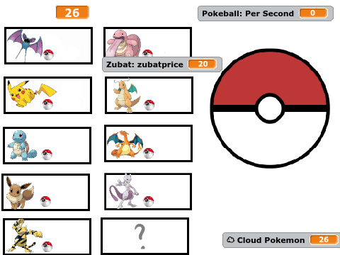 Own spin on Pokemon Clicker