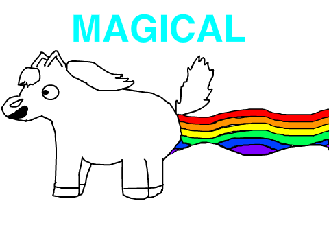 Magical pony flyin through the sky