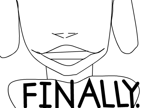 Asriel saying "finally"
