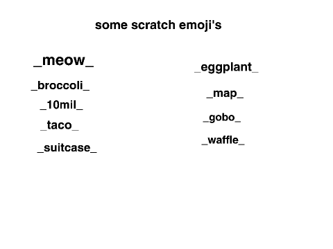 Scratch emoji's