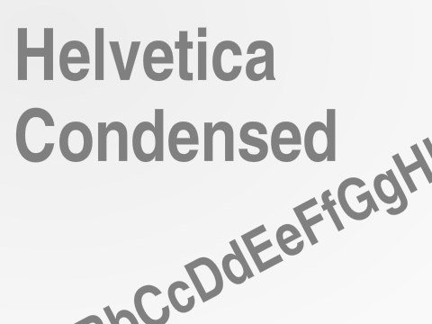 Font: Helvetica Condensed