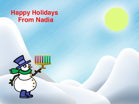 Nadia's Christmas Card 2013