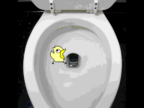 Add Yourself Getting Flushed Down a Toilet
