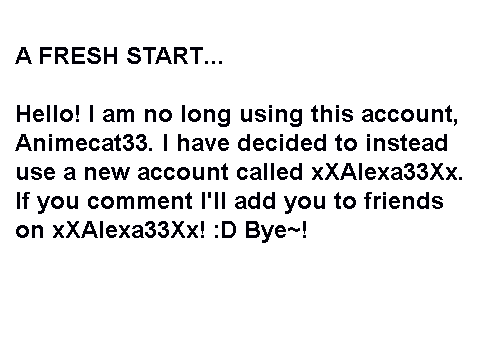 A FRESH START