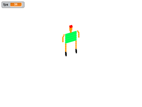 3D rotating man