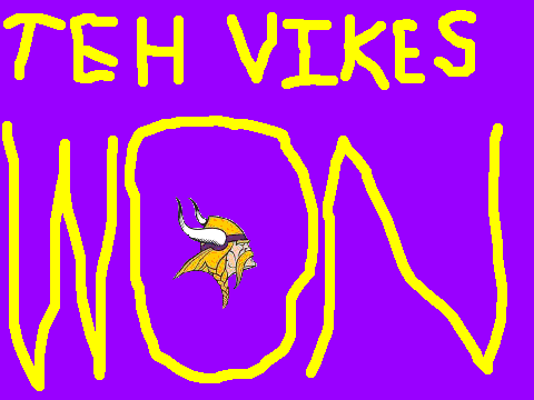 Teh Vikes beat teh Eagles!