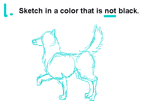 How to line (ink) a sketch on Scratch
