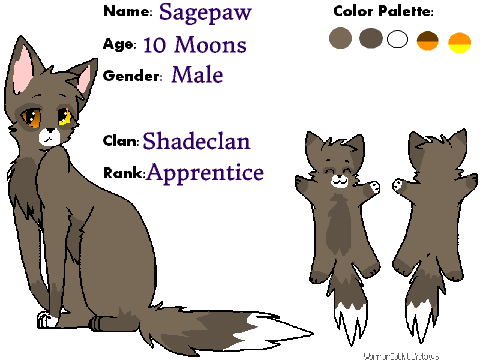 Custom your warrior! I need ShadeClan cats! Sagepaw