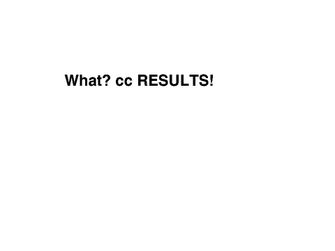 What cc RESULTS!