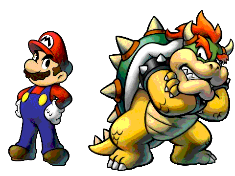 Mario vs. Bowzer!!