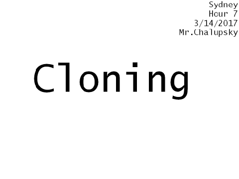 Cloning - Inquiry Project