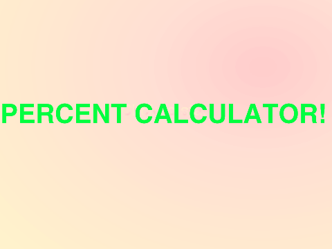 Percentage calculator