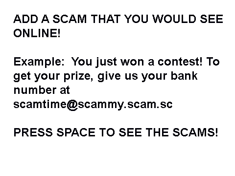 Add your own scam!