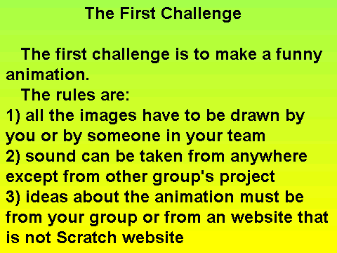 first challenge