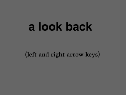 a look back