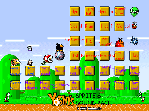 Yoshi sound and sprites pack