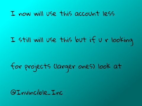 Check out my new account!