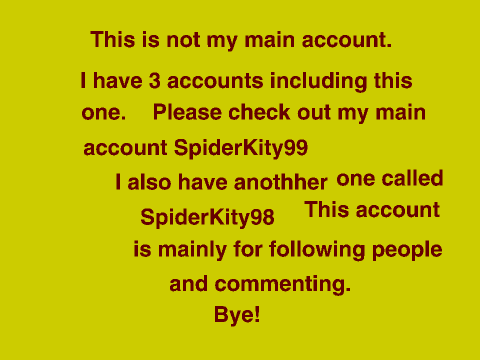 Not my main account