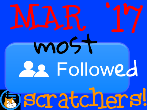 March 2017: Most followed Scratchers (~400)