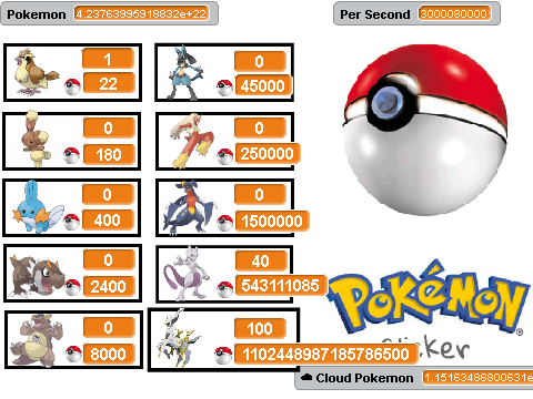 Pokemon Clicker v2.0 hacked