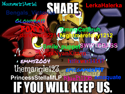 Sign To Keep FNAF On Scratch! Dont Go FNAF