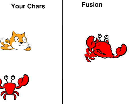 i'll do my best to fuse two chars