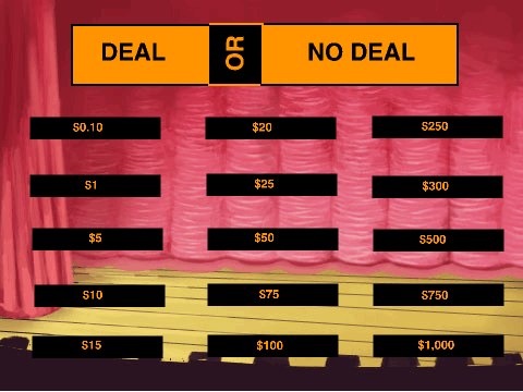 Deal Or No Deal Money Board