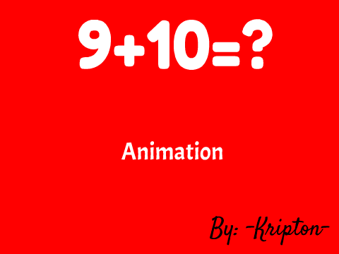 9+10=? Animation