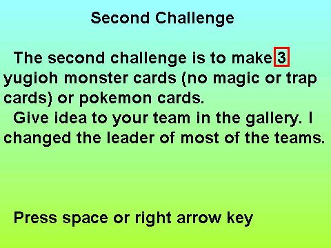 second challenge