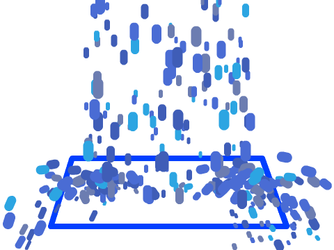 Rain 3D but the water has 5 shades