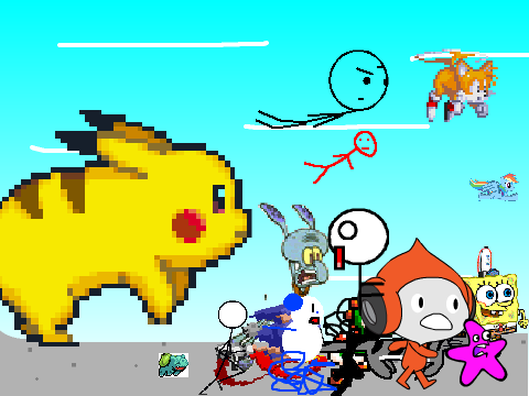 Add Yourself Running From A Giant Pikachu! (Remix) remix remix remix