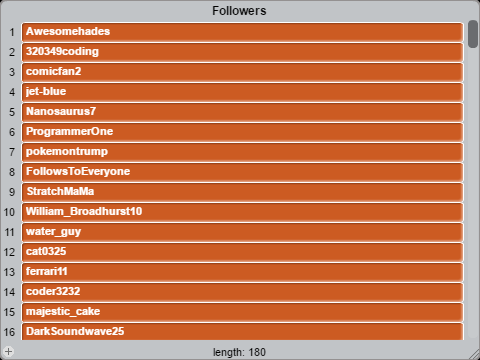 Follower List