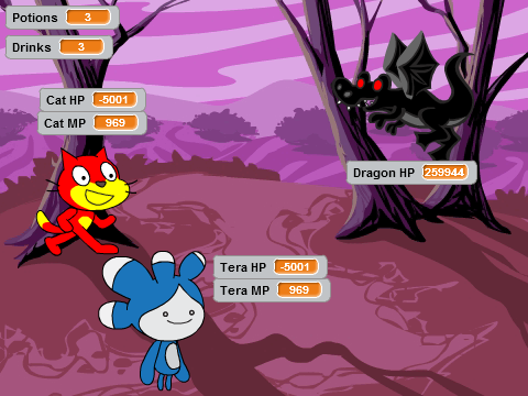 Fire cat & tera vs shadow dragon