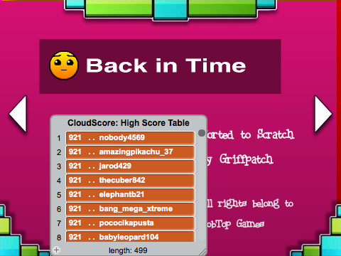 Geometry Dash v1.5 Code 5, Back in Time, and Code 1 remix