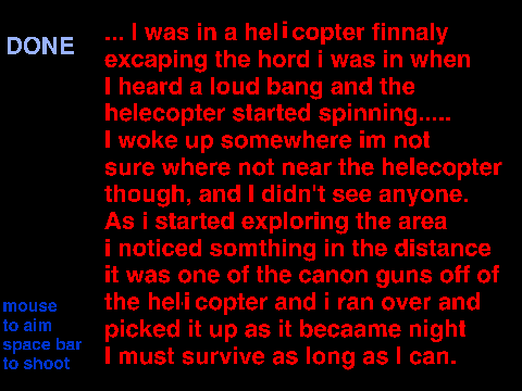zombie survival (STORY)