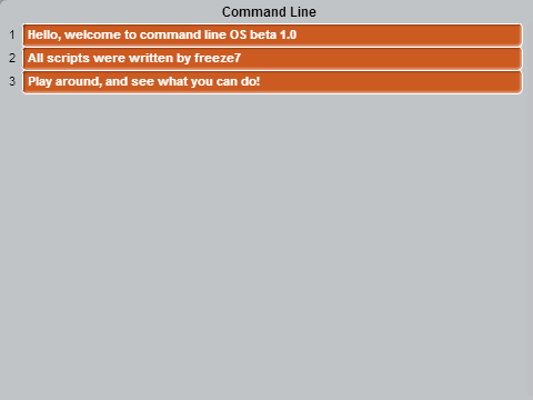 Command line OS beta test 1.1