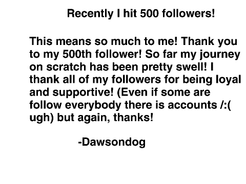 500 followers!