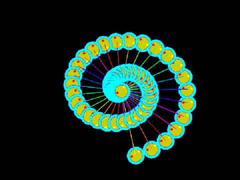 Archimedean Spiral mouse interactive