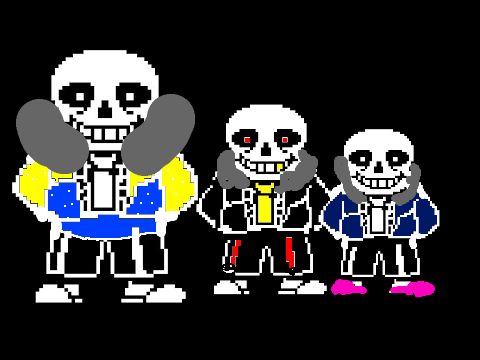 outertale sans underfell sans and undertale sans meet remix