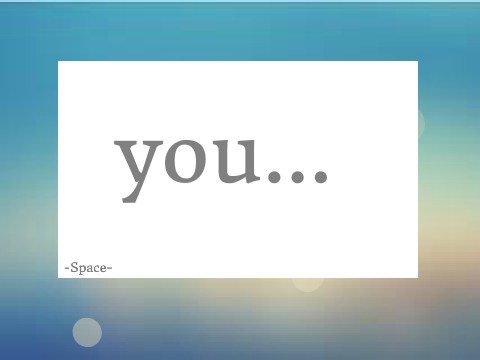 you...