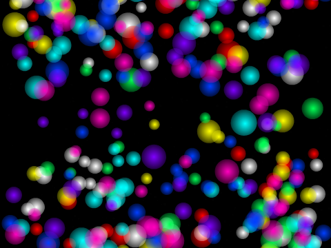 Colorful Snow Falling