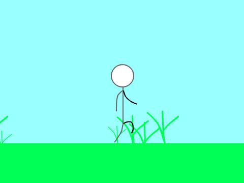 Stickman walk cycle