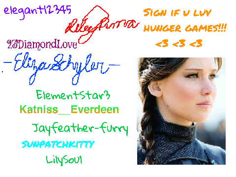 Sign if you love Hunger Games! 
