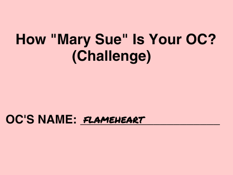 How "Mary-Sue" is Your OC? remix