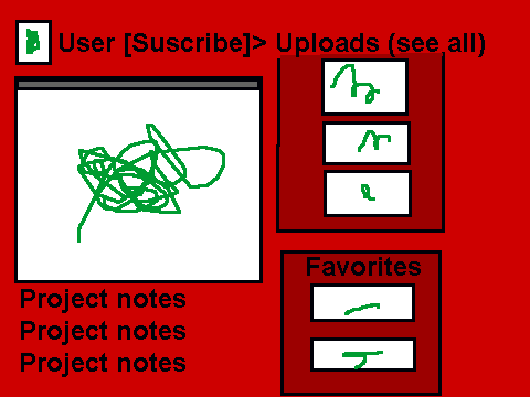 Scratch User Page Mockup
