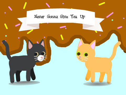 Never Gonna Give You Up animation practice