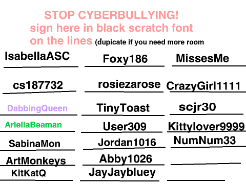Cyberbullying I signed it remix remix remix