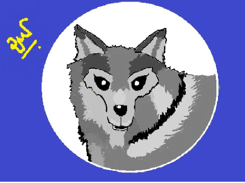 Wolf in the moon! - Drawing