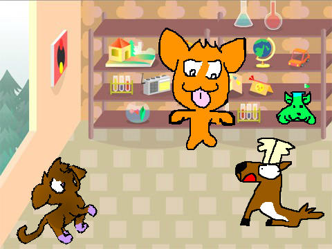 Add yourself staring at psycho kitty 