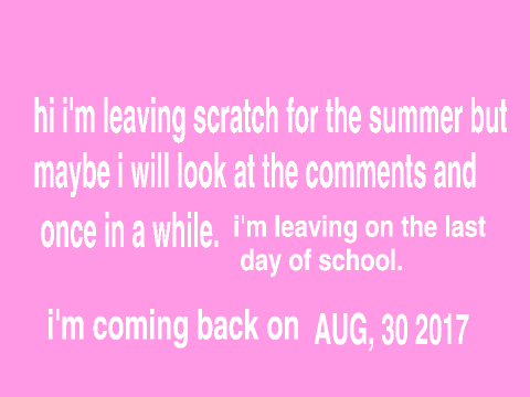 i'm leaving scratch for the summer
